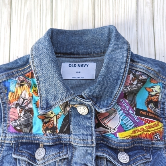 The Mando Jacket Custom Made Star Wars Denim Jacket in Blue Size XS 5T NWT - Picture 7 of 9